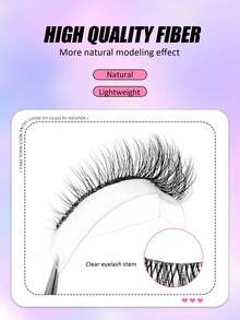 Asiteo 7 Pairs Natural Look False Eyelashes, Soft Transparent Band, Short Lightweight Faux Mink Lashes, Create Natural Makeup Look, Suitable For Daily Makeup, Suitable For Beginners - màu đen - Xem 2