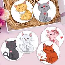 4 buc/6 buc/300 buc pahare cu desene animate cu pisică drăguță, model tematic cu noroi de diatomee, pahare cu cafea, decorațiuni multi-ocazie pentru casă și restaurant, cadouri zilnice, decorațiuni de masă, decorațiuni zilnice, decorațiuni tematice pentru petreceri - Multicolor - Vizualizare 4