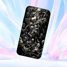Funda para teléfono  con diseño de calavera - a prueba de golpes, TPU duradero, diseño de dibujos animados, compatible con Galaxy S22/S22 Ultra/S23 FE/S23 Ultra/S24 Plus/S24 Ultra/A32/A35/A05S/A15/A53/A54/A05/A51/A55/A33/A14, funda de protección completa. - Colores mixtos - Ver 4
