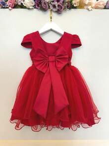 Vestido Infantil Vermelho Luxo C/ Pérolas Daminha Festas