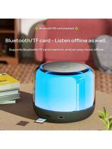 HP BTS02 Portable Bluetooth Speaker With Built-In Subwoofer And TWS Daisy-Chaining Function, Supports Connection To Multiple Devices. Suitable For Outdoor Travel And Home Use. Black. - Black - View 2