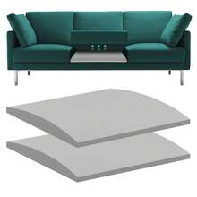 40D弧形沙发垫支撑，旨在解决座椅下陷问题，可插入高回弹沙发垫，修复沙发凹痕以提高舒适度，尺寸：20英寸X20英寸X2英寸，灰色 - 灰色 - 查看 10