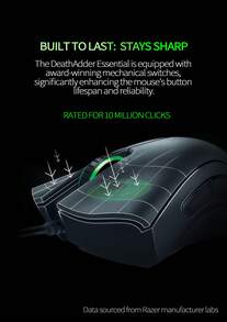DeathAdder Essential 電競滑鼠 | 6400 DPI 5鍵編程 | 右手人體工學精準定位 - 黑色 - 查看 9