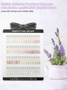 Christmas Gift 60 Color Butterfly Acrylic Detachable Magnetic Nail Swatch Display Board Nail Art UV And Oil Glue Display Comparison Effect Plate Nail Color Testing Showing Card Magnetic Nail Art Color Palett - Multicolor - View 2