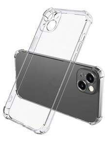 5个/包 减震气囊软手机壳，兼容 11/12/13/14/15/16/16 Pro Max、17/17 Pro/17 Pro Max/Air，舒适握感，防黄变保护 - 透明精孔氣囊5件 - 查看 4