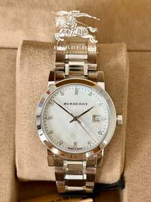 Burberry The City Silver Dial Silver Steel Strap Watch for Women - 銀色 - 查看 3