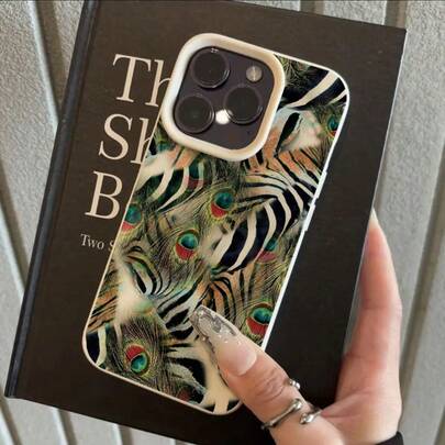 غطاء هاتف واقي من مادة TPU بنمط ملون من الزيبرا والطاووس، متوافق مع هواتف 17 Pro Max/17/16 Pro Max/15/13/12/11، S20 FE/A15/S24/A55، Redmi Note 11/Note 12/Note 13 Pro، غطاء كامل للجسم مقاوم للصدمات وناعم
