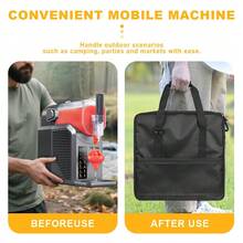 Large Capacity Portable Travel Bag For Frozen Drink Maker, Beverage Hanging Bag, Smoothie Travel Storage Bag - Black - View 2