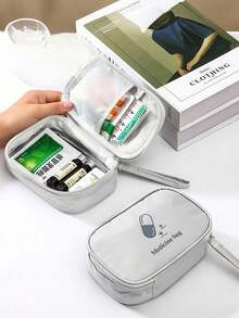 Portable Medicine Storage Bag, Waterproof Large Capacity Travel Essential, Suitable For Home, Car, Outdoor, Camping, Hiking, Can Be Used As Storage Bag, Cosmetic Bag, Travel Organizer, Large Capacity Cosmetic Box, Multi-Purpose - Multicolor - View 17