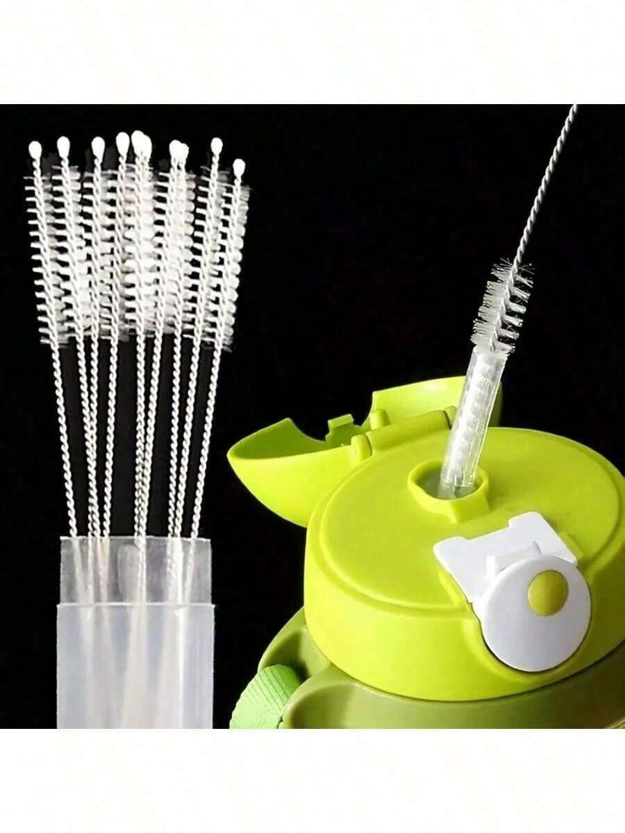 8pcs Metal Straw Cleaning Brushes - Extra Long Stainless Steel Brushes For Cleaning Reusable Straws, Bottles And Pipes - Multicolor - View 1