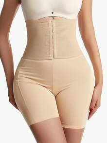 Women's Body Shaping Pants For Tummy Control And Waist Control, High-Waist Tummy Control Panties With Removable Sponge Inserts, Buttocks And Crotch Lift, Buttocks And Fake Buttocks, Sexy Tight Leggings To Slim Down The Belly, Compression Waist Shaping And Slim Body Shaping, Anti-Exposure Boxer Briefs, Elastic And Breathable, Waist Trainer Tight Underwear Shapewear, Fashionable Slimming Tights Suitable For Holidays Halloween Christmas Holidays Back To School Season Thanksgiving Valentine's Day Independence Day It Has The Function Of Gathering, Keeping Warm, Breathable, Sweat-Absorbing Elasticity - 杏色 - 查看 2