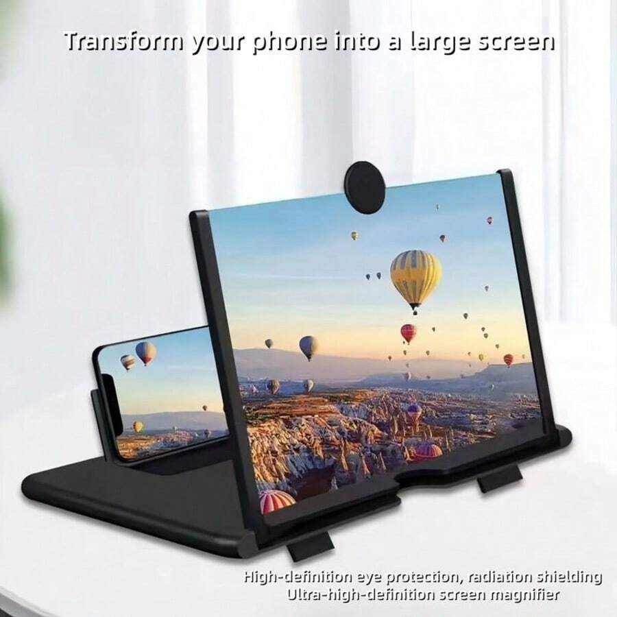 12-Inch Phone Screen Magnifier - Ultra-HD Screen Magnifier, Convenient For Landscape Viewing, Eye Protection, Full-Screen Phone Magnification