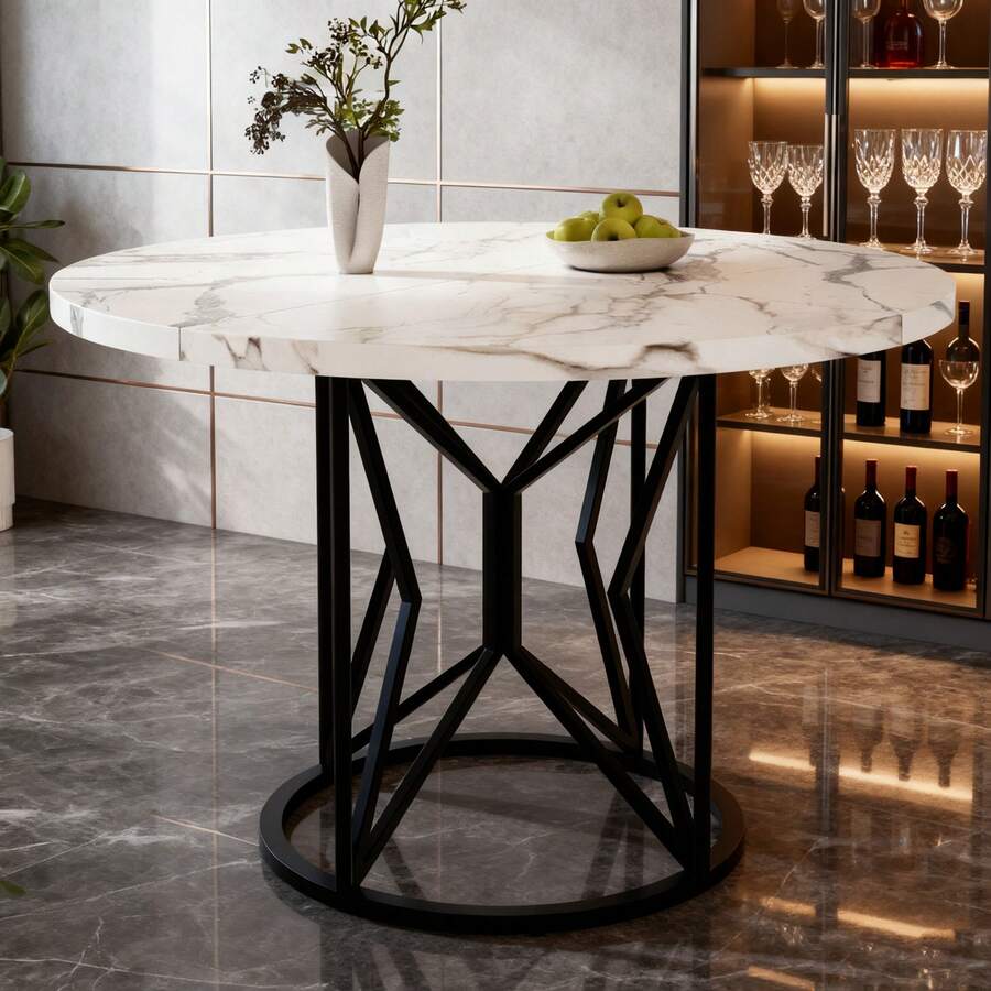 Dining Tables - Black + MDF - View 1