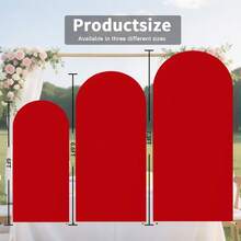 Wedding Arch Backdrop, Made Of Double-Sided Stretchy, Soft, And Breathable Fabric (6ft, 6.6ft, 7.2ft), Perfect For Holidays, Wedding Decorations, Birthday Parties, Bridal Showers, Banquets, Home Décor, Party Supplies, Gender Reveal Events, Bachelor/Bachelorette Parties. - 紅色 - 查看 5