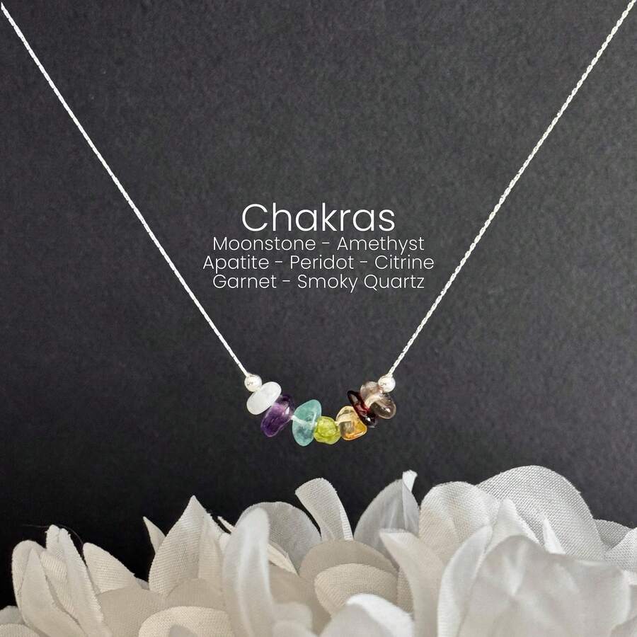 7 Chakra Necklace Exquisite 7 Original Healing Crystals Made Women's Holiday Blessing Gift