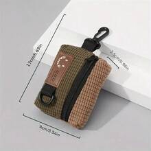 Mini Retro Colorblock Zipper Pouch, Lightweight Coin Purse, Portable Versatile Earphone Bag - 彩色 - 查看 8