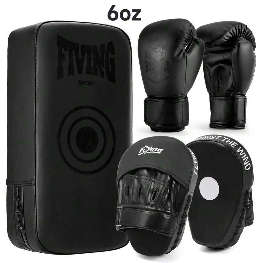 1 Set de Guantes de Boxeo de PU con Blancos de Mano y Pie, Equipo de Entrenamiento de Artes Marciales, Adecuado para el Hogar, Gimnasio de Boxeo, Estudio de Taekwondo, Bolsa de Golpeo - Multicolor - Ver 1