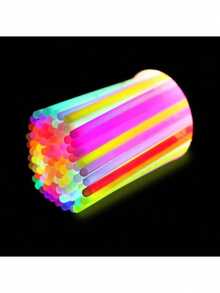200支升级版炫彩荧光棒，派对荧光棒，适用于派对庆典、高品质辅助荧光棒、彩色婚礼荧光棒，可持续发光8-12小时，适用于招待会、音乐会、酒吧、夜总会、灯光派对等场合（数量为荧光棒+连接端口） - 彩色 - 查看 11