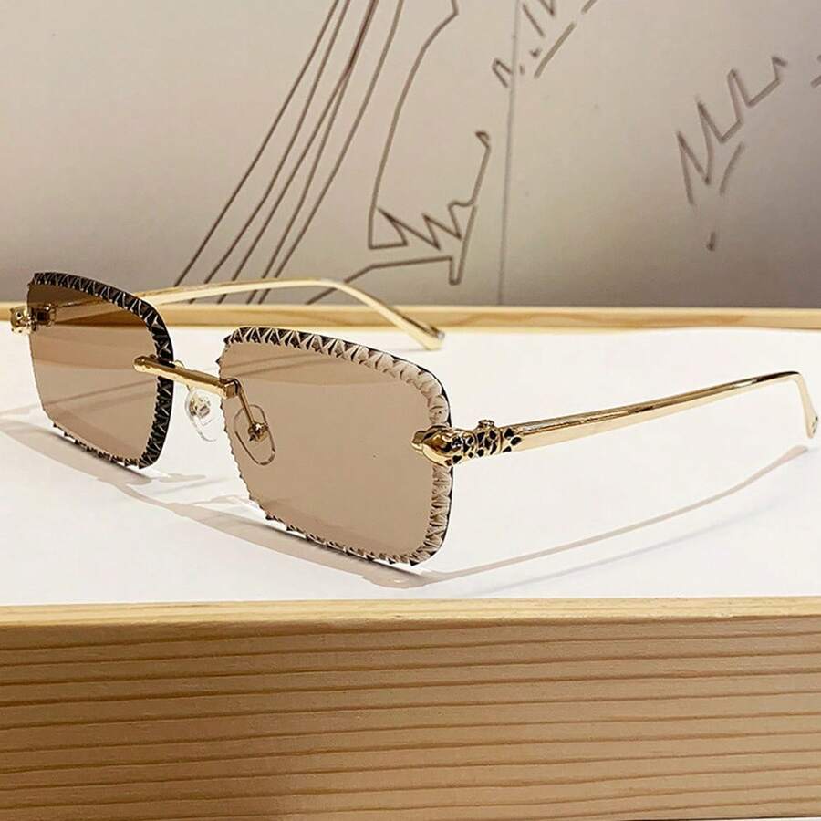 1副男女通用无框方形休闲时尚眼镜