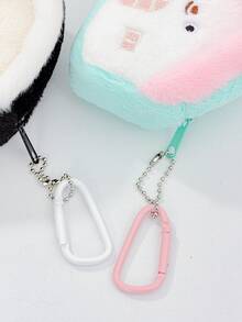 1 Piece Girls'Cute Furry Coin Purse House-Shaped Coin Wallet Mini Money Bag With Key Chain Embroidery Pattern Change Purse Cartoon Expression Pattern Card Bag Soft Plush Bluetooth Earphones Storage Bag Portable Small Hanging Bag Accessories Bag Schoolbag Pendant Lovely Coin Pouches Cute House Wallets For Children Multi-Functional Small Items Storage Bag For Daily Use - Multicolor - View 5