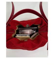 Women's Suede Handbag - Solid Color Handbag, Casual Vintage Shoulder Bag And Crossbody Bag For Everyday Use In Autumn And Winter. - Red - View 7