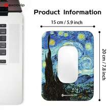 excovip 20x15cm Small Mouse Pad, Anti-Slip Back, Smooth Surface, Easy To Carry, Starry Sky