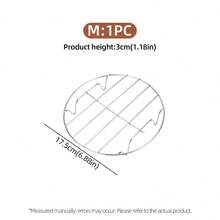 1/3pcs Round Cooling Rack Set, Steamer Rack, Stainless Steel Baking Cooling Cooking Rack, CHEF Round Cooking Rack, Kitchen Small Tools, Multi-Functional Kitchen Cooking Tools, Suitable For Air Fryer/Pot/Pressure Cooker/Round Cake Pan, Mirror Polished, Reusable, Great For Home Kitchen, Birthday Party, Camping, Picnic, BBQ, Christmas, Halloween, Thanksgiving, New Year, Kitchen Accessories (3 Sizes) - - - View 9