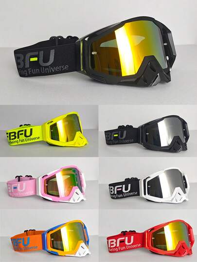 FBFU Gafas de sol de para deportes al aire libre con lentes de alta definición, a prueba de viento y arena, para hombres y mujeres, para motocicleta, todoterreno y otras actividades en todas las estaciones