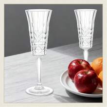 6oz Plastic Champagne Flutes Set Of 12 (Blue), Unbreakable Champagne Glasses Shatterproof Reusable, Mimosa Prosecco Wine Stemware For Wedding Toasting Bachelorette Party Holidays - 白色 - 查看 4