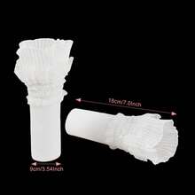 1件女士优雅白色蕾丝领假袖高领时尚打底衫，适合秋冬季日常穿着