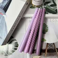 10-Inch, 4pcs Set Colorful Cone Candles, Rainbow Spiral Candle Sticks, Unscented Soft Toned Candles, Unscented Smokeless Spiral Candle Holders, Suitable For Weddings, Holidays, Parties, Home Decor (Autumn Colors) - Multicolor - View 14