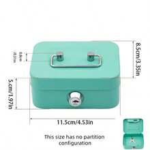 1pc Creative Portable Metal Key Lock Storage Box, Money Box, Adult Piggy Bank, Coin Bank, Cash Box, Cash Register (Random With Or Without Cardboard) - Multicolor - View 15