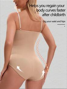 Women's Shapewear Bodysuit, Postpartum Tummy Control, Slimming And Shaping - Apricot - View 6