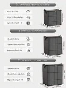 1PC Home Organization Storage Bag, Plush Toy Storage Bag, Clothing Quilt Storage Bag, Drawer Closet Organizer Bag, Upgraded Thickened Fabric, Wider Comfortable Handle, Suitable For Home Storage, Warehouse Storage, Family Gift. Bedroom, Organizer, Home Storage, White T Shirt Women, Black Pants Women, Ladies Winter Clothes, Dress, - Black - View 10