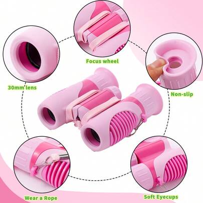 1pc 4X25 Binoculars With Fishbone Anti-Slip Design, Ergonomic Comfortable Handheld, Professional Outdoor Hiking Viewing Equipment