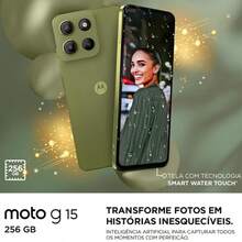 Motorola Moto G15 Smartphone 256GB\12GB (4GB RAM+8GB Ram Boost) And 50MP Camera With AI And Night Vision 5200 MAh Battery 6.7" FHD+ Screen - 綠色 - 查看 3