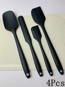 Zestaw 6 silikonowych przyborów kuchennych – kolory nordyckie – szpatułki do gotowania i pieczenia, skrobaki, pędzel, rozprowadzacz lukru – materiał gumowy, motyw świąteczny, bez ładowania i baterii