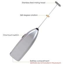 1pc Portable Electric Milk Frother And Egg Beater For Coffee And Cappuccino - Kitchen Accessories For Creamy Beverages And Desserts(Not Including Battery) - Multicolor - View 13