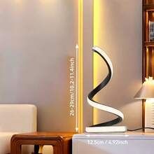 1 pieza Lámpara de escritorio espiral moderna, regulable, alimentada por USB, estructura de metal, adecuada para dormitorio, estudio y regalo - Multicolor - Ver 5