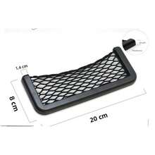 kumim 1/2PCS Elastic Car Storage Net Bag, Mesh Cargo Net Organizer For Trunk & Seat Back, Car Hanging Storage Pouch For Phone, Bottles & Travel Items, Adhesive Wall Storage Net, Auto Interior Accessories, Vehicle Organization Essentials For Daily Commute, Road Trips, Back To School & Travel Use - Multicolor - View 10