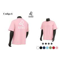 Playera lisa estampada en la espalda - Rosa - Ver 2