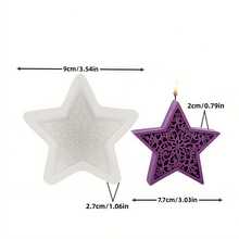 1 pieza Molde de vela en forma de luna y estrellas para manualidades de jabón, resina y adornos de yeso para decoraciones de Ramadán y regalos hechos a mano creativos