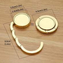 金屬圓形提包掛鉤，便攜式手提包掛鉤禮物，禮品，配飾，為青少年女孩，女大學生，新手和白領工人裝飾，學校用品老師禮物，返校季老師裝飾。