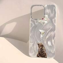 1 Funda de Teléfono Móvil Transparente IMD Suave Brillante y Lisa con Patrón de Copa de Leopardo Estilosa, Impermeable, Antihuellas y Resistente a los Arañazos para Iphone16/16Plus/16Pro/16Promax/Iphone15/15Plus/15Pro/15Promax/Iphone14/14Plus/14Pro/14Promax/Iphone13/13Pro/13Promax/Iphone12/12Pro/12Promax/Iphone11/11Promax/11Pro - Colores mixtos - Ver 5