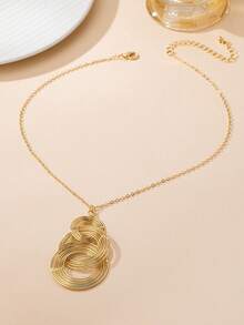 Bộ vòng cổ và hoa tai xoắn ốc rỗng kiểu Punk thời trang, phù hợp cho trang phục hàng ngày, tiệc tùng, lễ hội âm nhạc của phụ nữ - Vàng - Xem 8