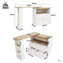 Bar Tables - White + MDF - View 11