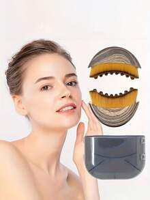 多功能淋巴引流面部按摩器及淋巴面部刷，带收纳盒 - 柔软尼龙刷毛，符合人体工学的椭圆形刷头，适合敏感肌肤，米色，刺激淋巴结，护理浮肿和淋巴水肿肌肤 - 彩色 - 查看 4