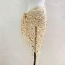 1pc Women's Belly Dance Costume Sequin Tassel Triangle Belly Dance Hip Scarf Women's Thai//Arabic Dance Skirt Belt