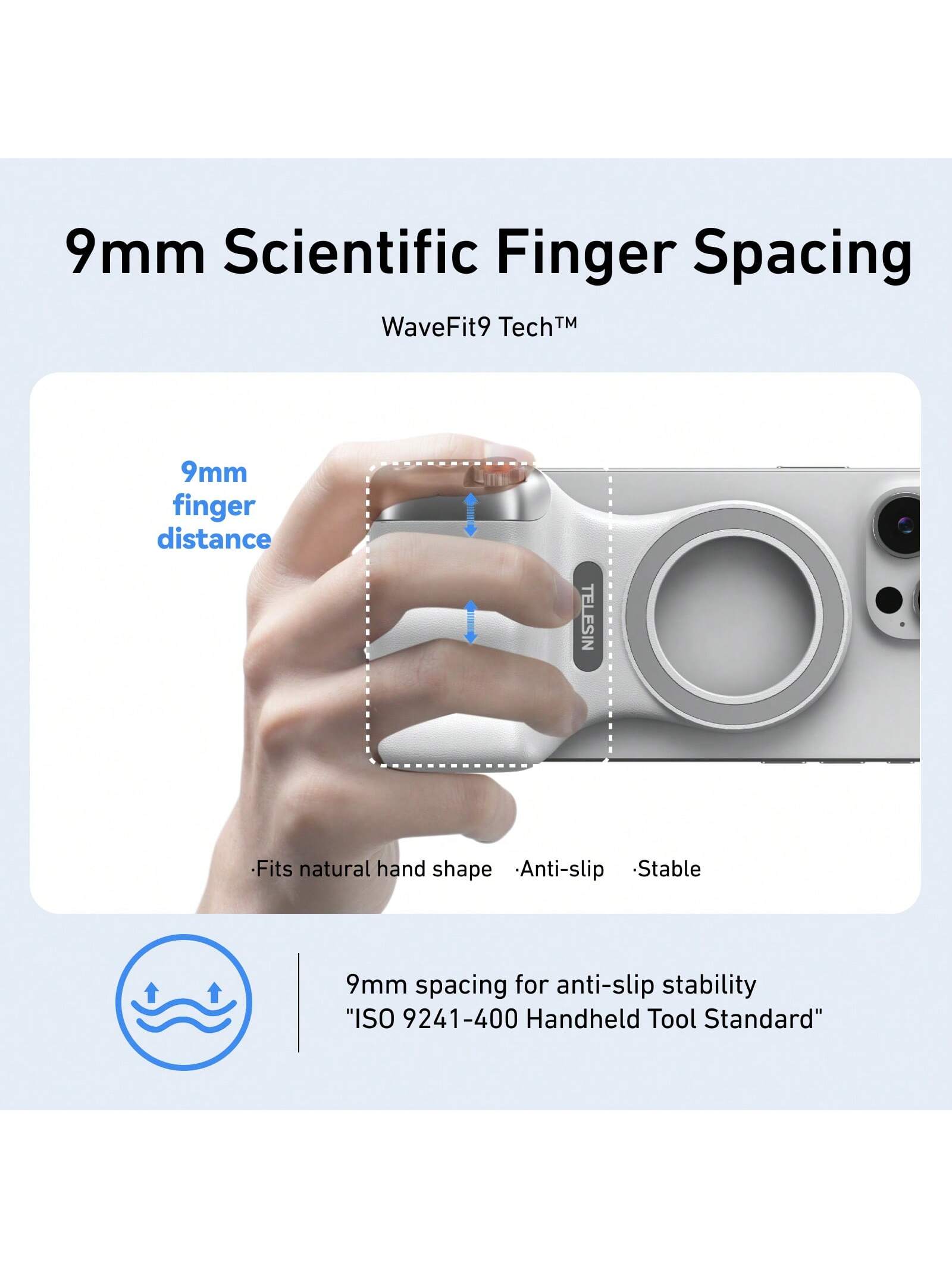 TELESIN قبضة كاميرا ماغنيتية بطراز الكاميرا DSLR ل...