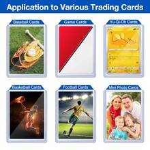 100/25/10/1pc Card Sleeves Hard Plastic For Baseball Protective Holder Trading Cards,Sports Cards 3 X 4 Inch Clear PVC Card Game Card, ChristmasStyle ChristmasStyle Gift